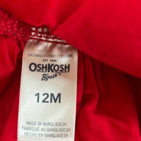 OSHKOSH B'gosh Toddler Sz 12 months Denim Paisley Printed Jumper/Dress - Picture 9 of 9